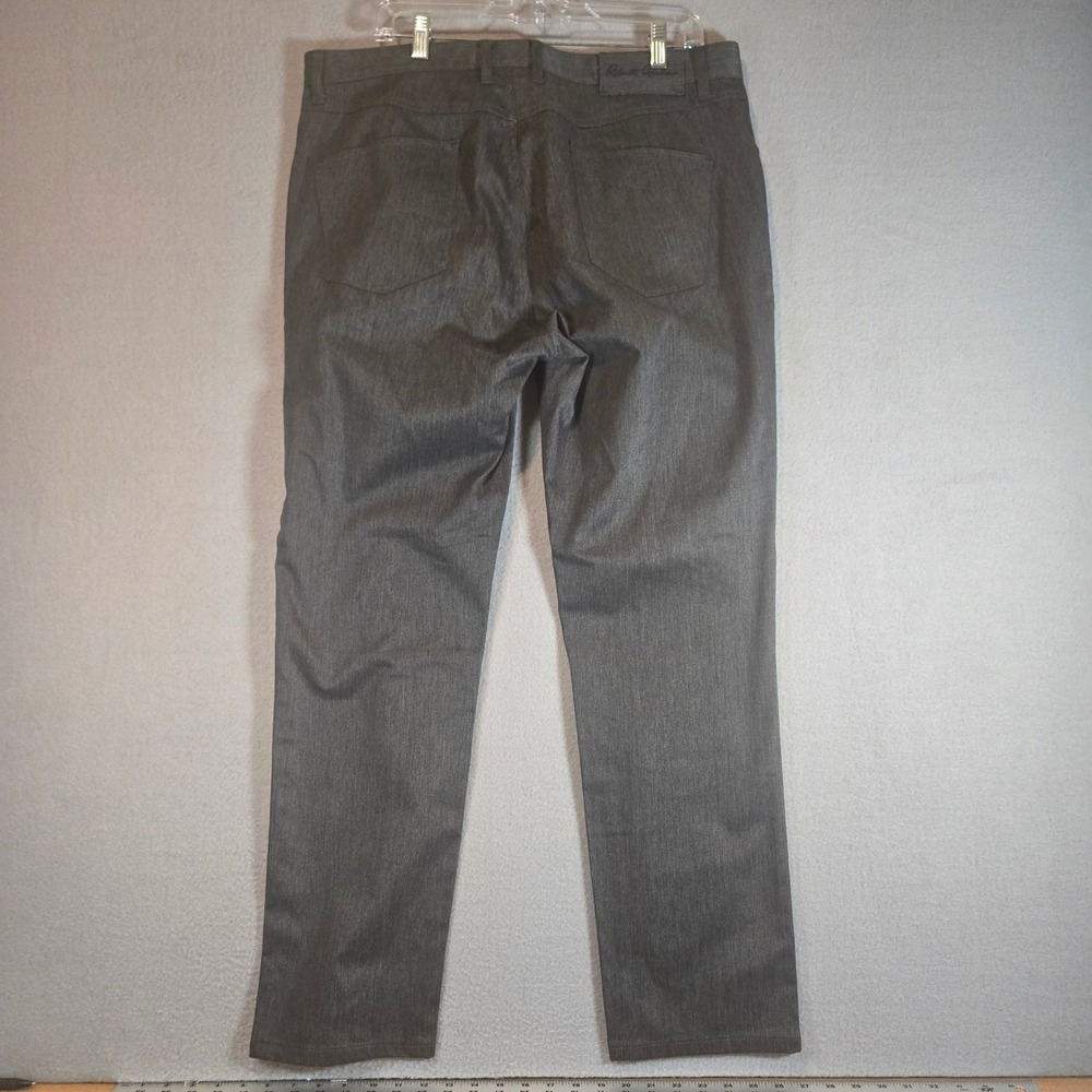 Robert Graham Pants Mens 38x30 Charcoal Grey Straight Leg 5 Pocket Stretch Soft